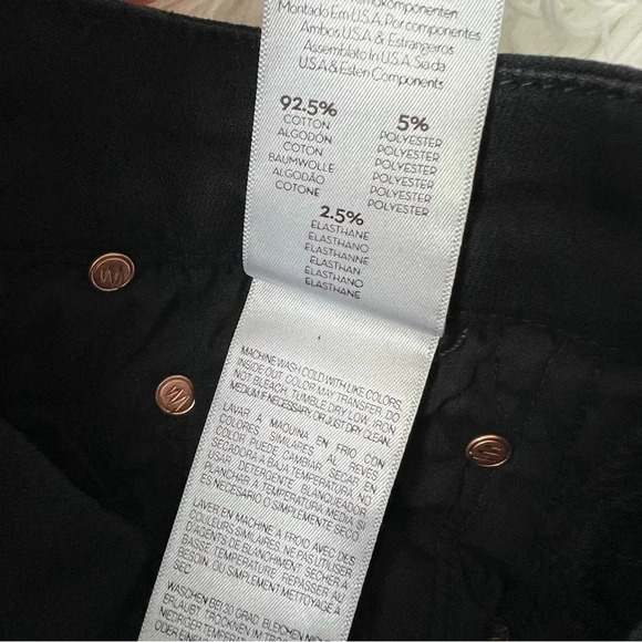 New MOTHER Denim High Waist Looker Ankle Fray Skinny Jeans Guilty Glitter Racer - Picture 12 of 15